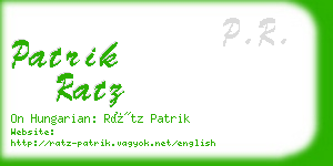 patrik ratz business card